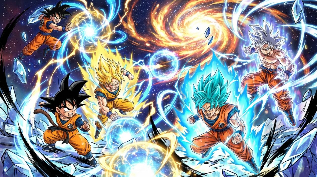 scopri quanti goku esistono nell'universo di dragon ball e le loro incredibili trasformazioni.